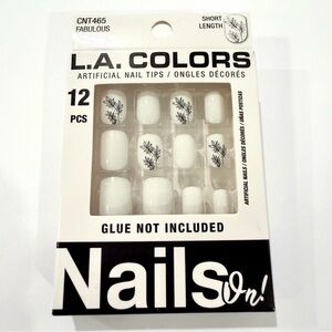 L.A. Colors Nail Set - Short Square Shape - 12 Nails